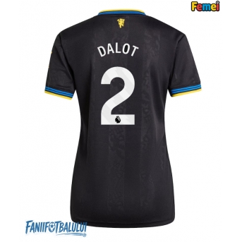 Manchester United Diogo Dalot #2 Tricou Fotbal Replică 2025-26 Femei Treilea